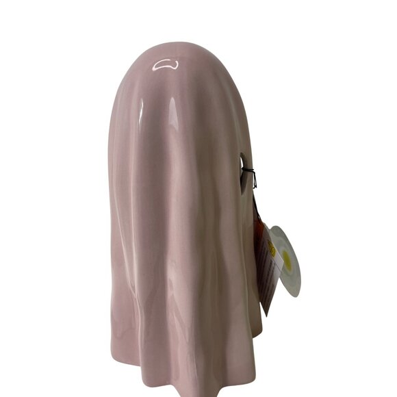 Ceramic Ghost Lamp With LED Light Pink Battery Operated Spooky Decor Accent New - Picture 3 of 11